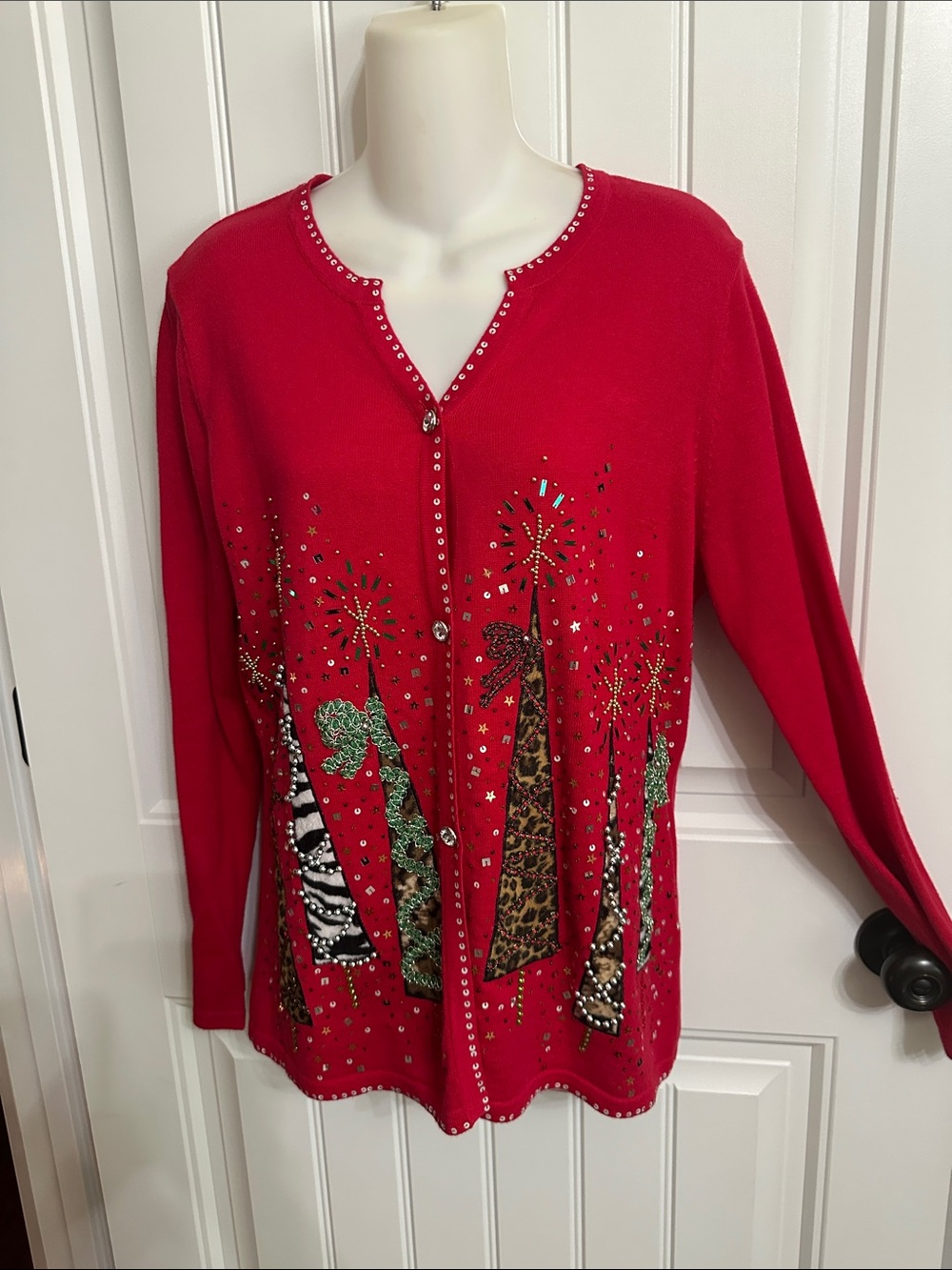 Nwots Vintage Jack b Quick Christmas Cardigan Medium